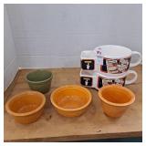 Vintage Sunshine Biscuits ceramic soup mugs,