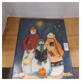 Vintage-style Christmas decoration 16 1/2 x 12