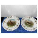 6 vintage game plates