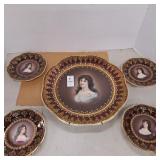 Antique Royal Vienna style portrait plates,by Zeh