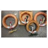 Vintage silk Chenile wreaths