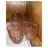 8 Vintage Jeannette Glass Windsor Pink Depression