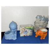 Vintage planters -Kewpie planter - lot of 4