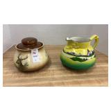 Decorative Tobacco Jar and Pitcher