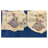 Vintage embroidered doilies  & textiles
