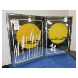 2 vintage framed art mirror