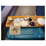 Assortment of women's perfumes and powder