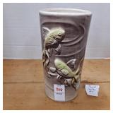Royal Copley Art Pottery Vase Brown Green
