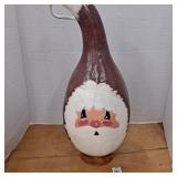 Vintage, hand-painted Santa Claus gourd ornament