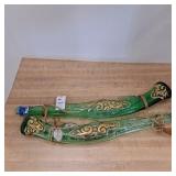 vintage green glass decanter Banfi products corp.