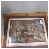 Framed print His station and four aces,17 1/2 x