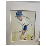 Signed artwork- SPARKY LYLE - Pitcher Boston Red