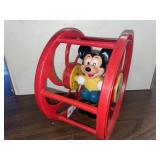 Vintage Spin Rattle And Roll Rolling Mickey Mouse