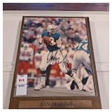 Dan Marino autographed 8x10 photo mounted on a