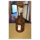 Vintage Jim Beam Bonded Beam amber glass decanter