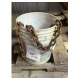 Bucket of chains, 18 ft and 10 ft