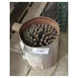 Bucket of steel concrete joint pins, approx. 120 l