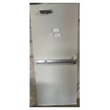 Door with panic hardware and theft guard