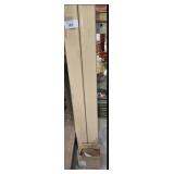 Buckskin tan steel downspouts and brackets, 4x5