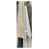 Solid treated wood columns