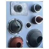 Pipe flashing boots in mixed colors and sizes