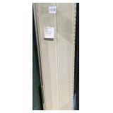 Beige or tan aluminum soffit, solid and vented