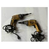 (2) Dewalt screw guns models DW268 and DW267