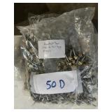 Tan/raw hide 1 in post frame screws, 8 bags