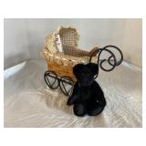 Wrought iron carriage stand, Longaberger 1996 tea