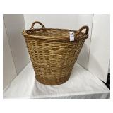 Large wicker basket, 17 inches tall 19 inches