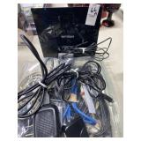 Various cords,, ethernet, chargers, Netgear