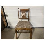 vintage lyre-back dining chair