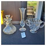vintage Anchor Hocking clear glass cruet with a