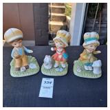 Vntage porcelain bisque figurines manufactured by