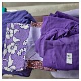 Lot of various purple material
