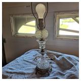 Vintage Art Deco style cut-glass boudoir lamp,21