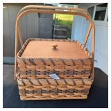 Amish woven double pie basket