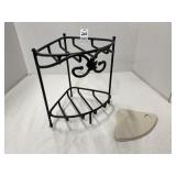 Longaberger wrought-iron small corner stand with