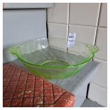 Vaseline Uranium Green 4 3/8" Berry / Dessert