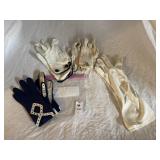 Four pairs of vintage ladies dress gloves