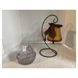 2000 Longaberger wrought-iron bell stand with