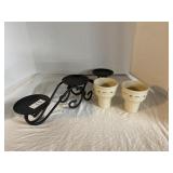 Longaberger wrought iron three tier candle stand,