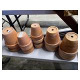 Various size clay pots
