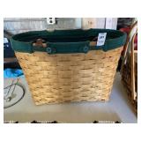 2002 Longaberger magazine basket with liner and