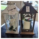 2 decorative farmhouse-style lanterns,never used