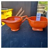 vintage Harlequin pottery sauce boats ,creamer