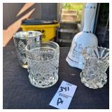 Glass toothpick holder 2 Glass votive cup