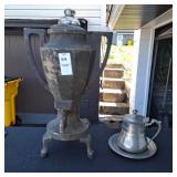 vintage silver-plated percolator coffee urn,