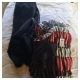 Ladies black boot socks, scarf, Thinsulate gloves