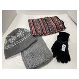 Scarf, neckie, pull on hat, Thinsulate  lined